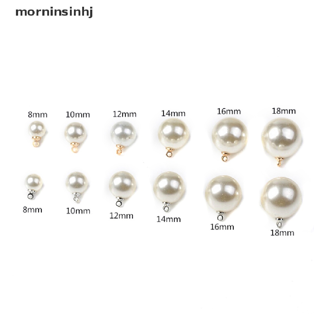 10pcs Liontin Mutiara Bulat Untuk Membuat Perhiasan Anting Gelang