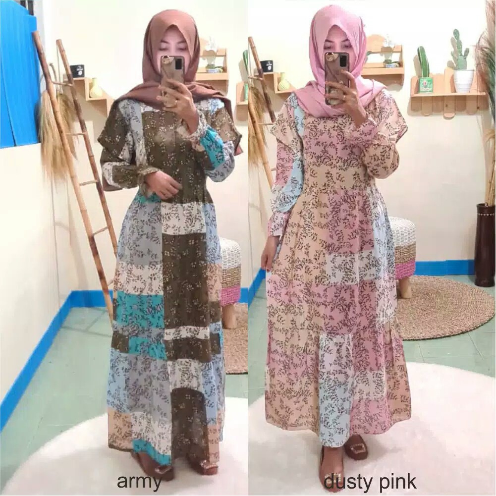 GAMIS MOTIF BAHAN RAYON BANGKOK