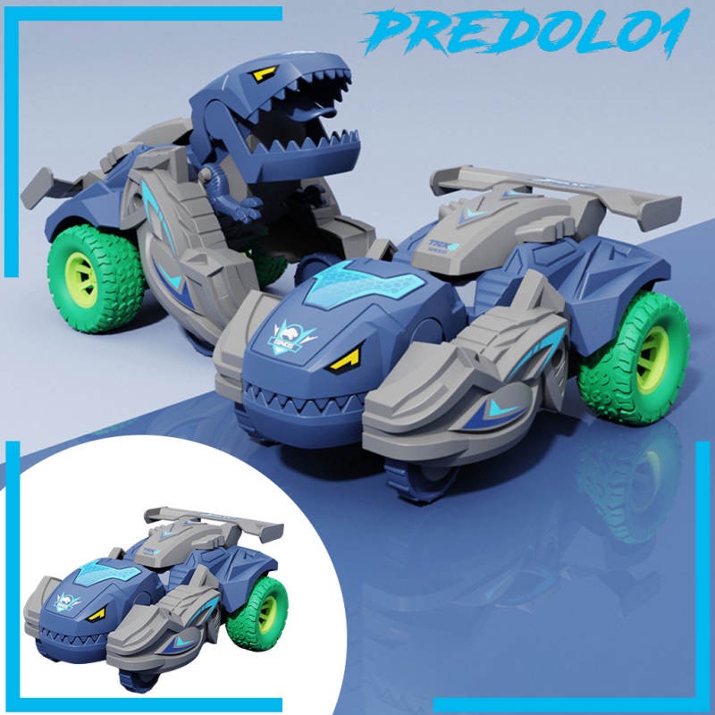 [PREDOLO1] Deformed Dino Toy Car Model Dinosaur 1Pcs Chariot Playset for Gift Boys Kids