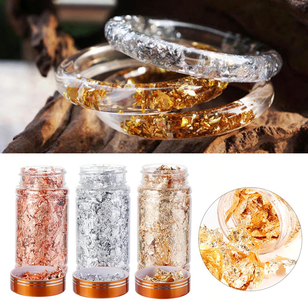 

Kertas Foil Dekorasi Gold Leaf Gilding Flake Decoration Foil Jewelry Making Tool 10g