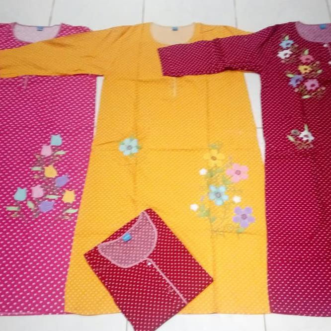 2fwj daster bordir longdres ukuran l kain katun sabata a5d5