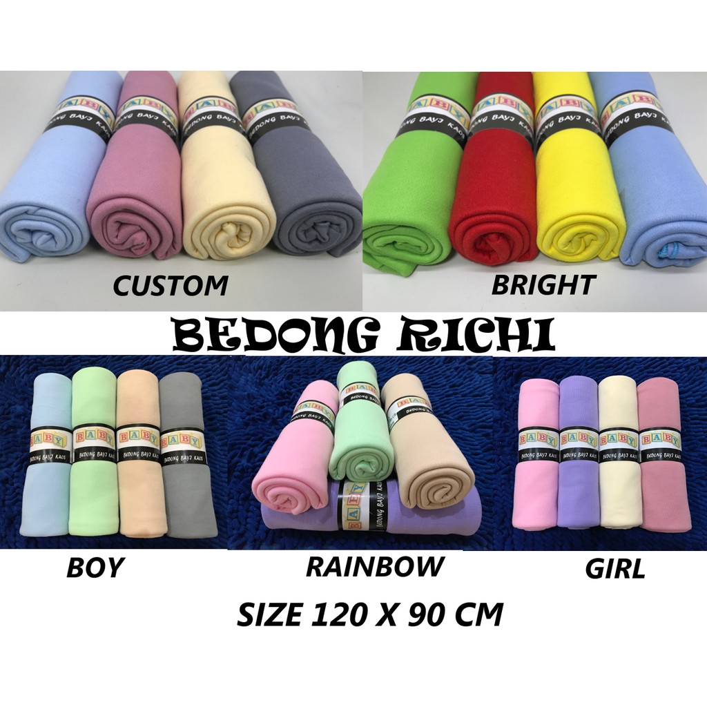 Bedong Bayi Premium BABY RICHI MULTI isi 4 pcs/ Selimut bayi / Alas tidur bayi