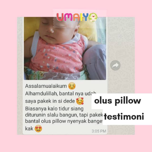 OLUS PILLOW - Bantal bayi ANTI PEYANG - bantal kulit kacang hijau - alami