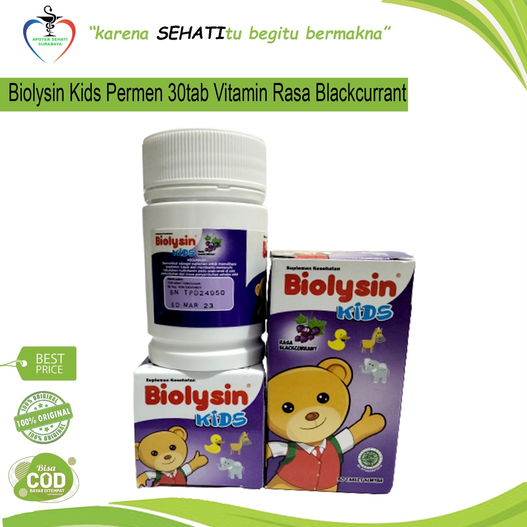 BIOLYSIN KIDS TABLET HISAP SUPLEMEN ANAK DAN PEMULIHAN PASCA SAKIT