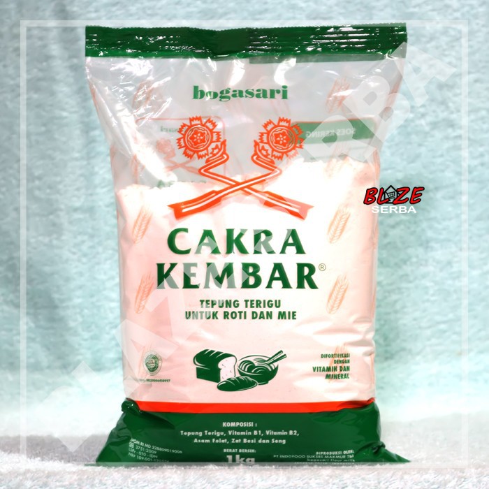 

[MAREM] CAKRA KEMBAR TEPUNG TERIGU 1 KG UNTUK ROTI DAN MIE /PCS