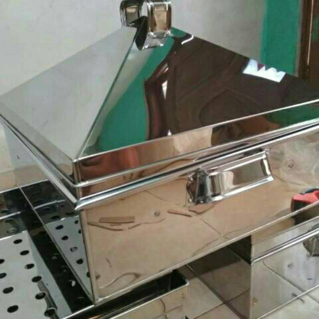 Kalakat kukusan bahan stainless / dandang kukusan (40,45cm) Packing Palet Kayu