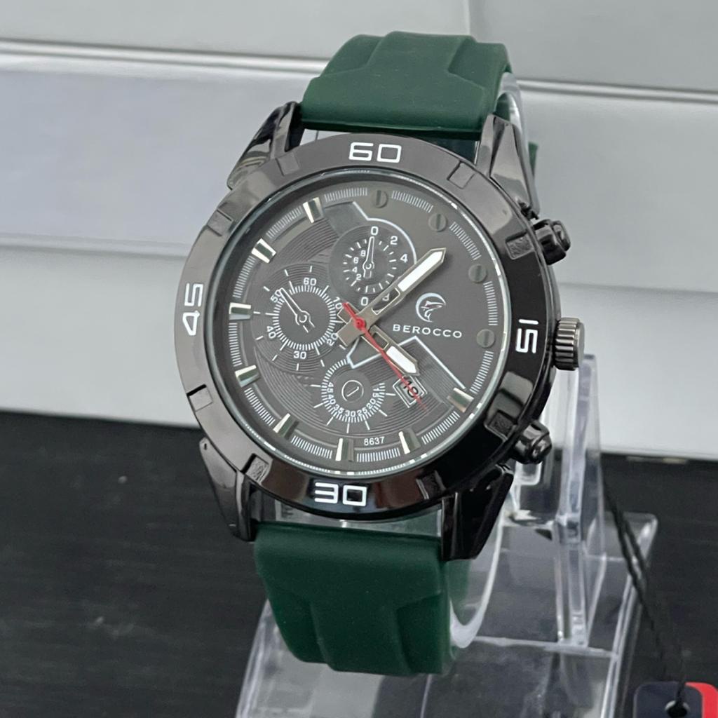 (SS) JAM TANGAN PRIA STRAP RUBBER  BEROCCO BC-8637