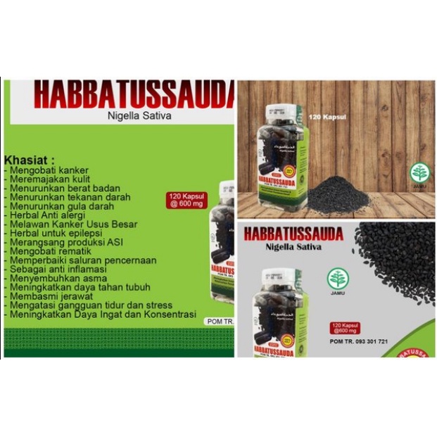 HABBATUSSAUDA Herbal Niaga Utama HNU 120 Kapsul | Habatusauda
