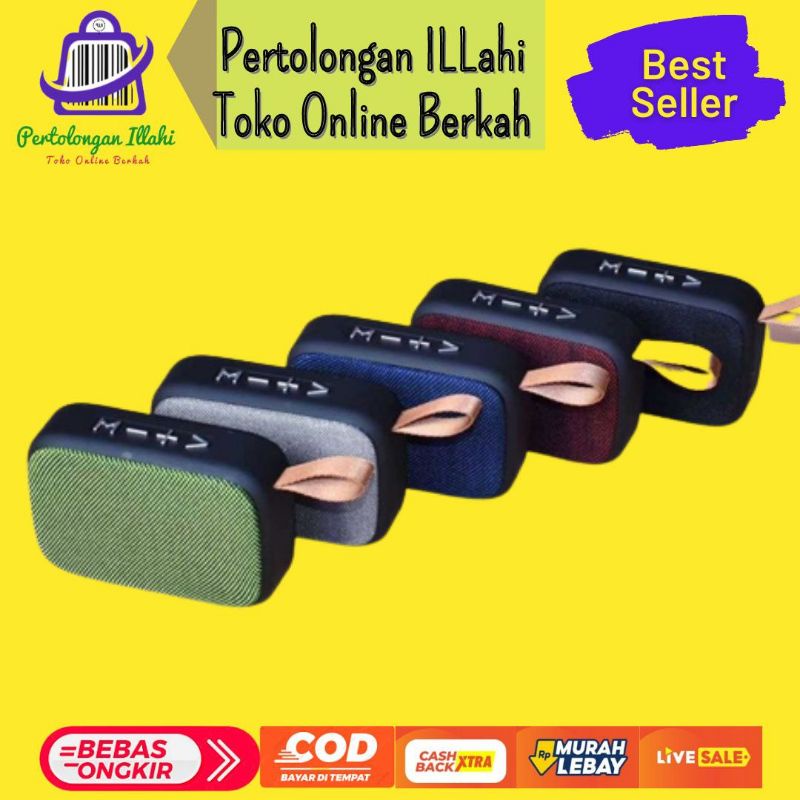 speaker kecil wireless bluetooth portabel baterai bisa dicarger bisa pake memory konek semua handphone cocok buat musik