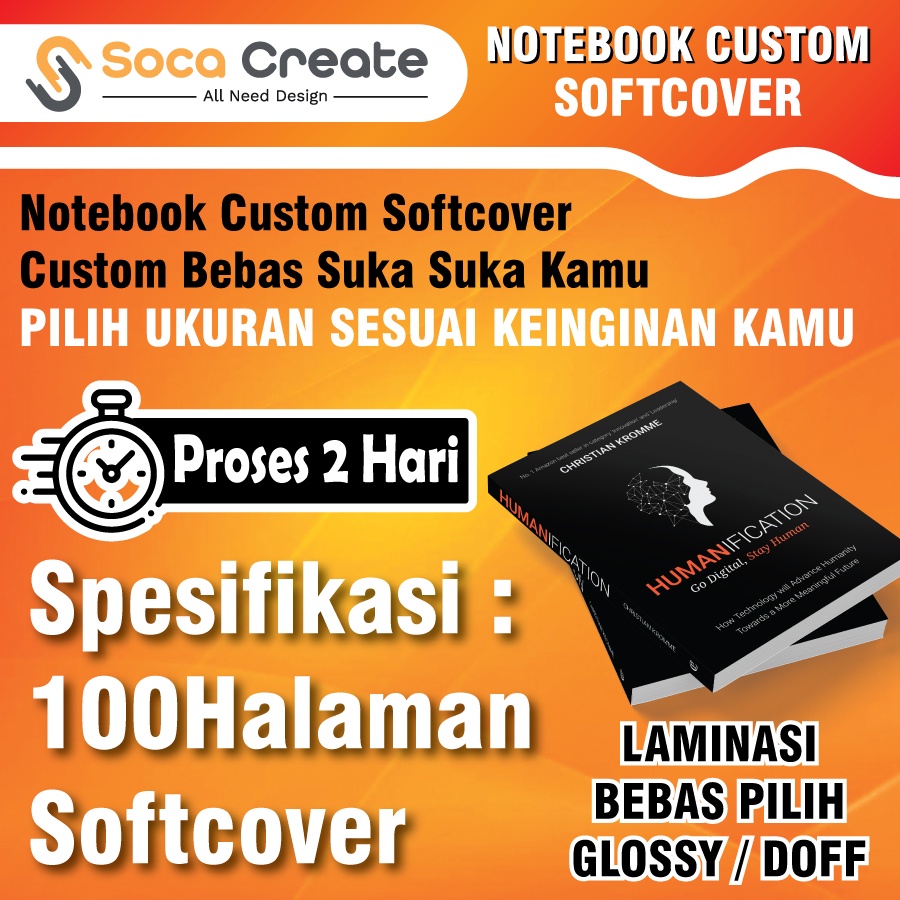 

Notebook Custom SoftCover Terjangkau Proses Cepat