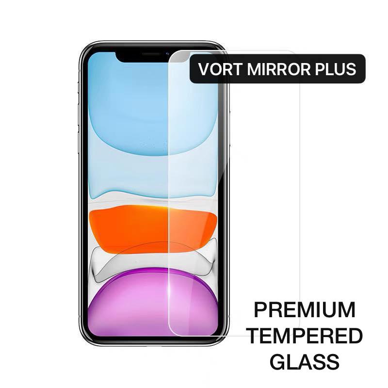 VORT MIRROR PLUS Tempered Glass PREMIUM Iphone 6 6s 6g 7 8 6s+ 6+ 7+ 8+ X Xs Xr Max 11 12 Mini Pro