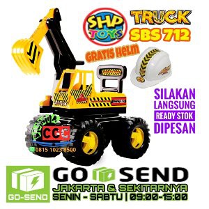 Jual SHP SBS 712 Mainan Ride On Eskavator Beko Gali Pasir Khusus Gojek SNI Murah