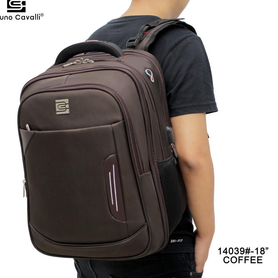 Keluaran Terbaru.. Bruno Cavalli Expandable Backpack Fit Laptop 17" - Bruno Cavalli 14039 - Tas Rans