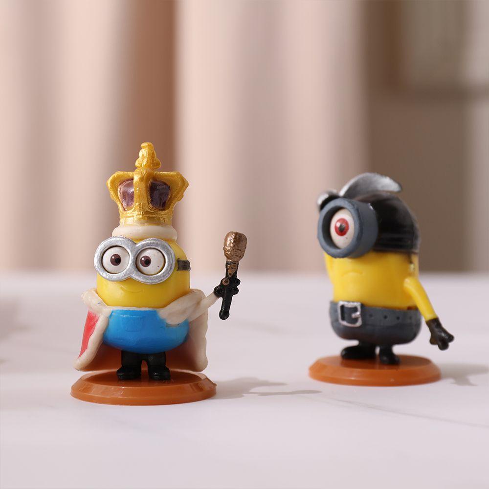 TOP 10pcs /set Ornamen Minions PVC 3D Desktop Dekorasi Rumah Gru Agnes