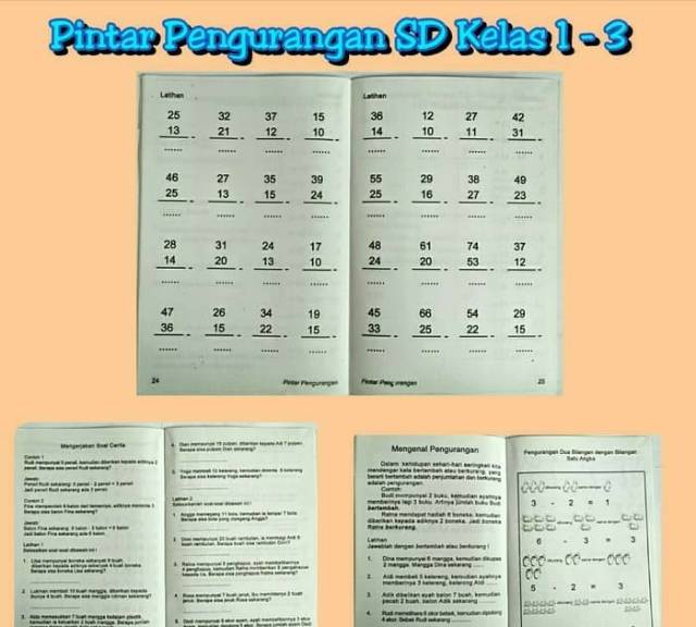 Buku Anak Sd Pintar Berhitung Kelas 1 3 Shopee Indonesia