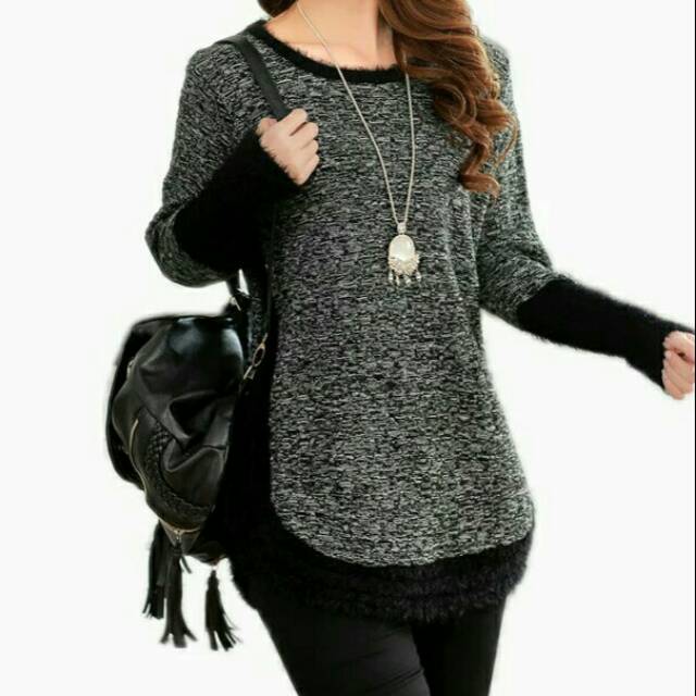 Sweater wanita import / sweater winter bulu