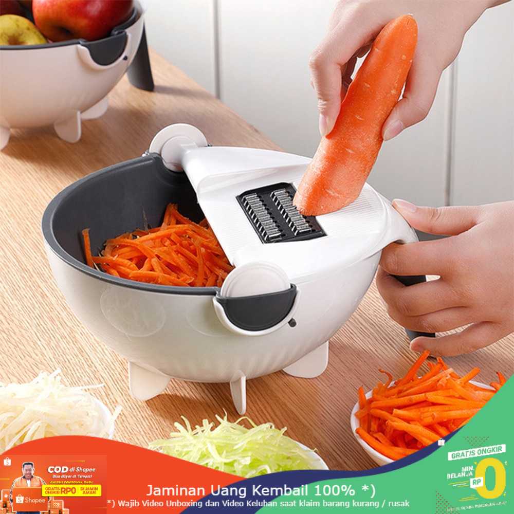 (BISA COD) RVOSTR BEEMSK Parutan Serbaguna Mangkok Penampung Vegetable Slicer - PJ493