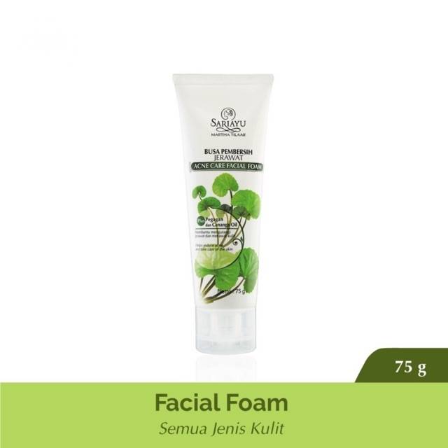 Sariayu Anti Acne Facial Foam 75 gr / Pembersih Muka / Sabun Jerawat / Anti Bacterial / Masker Jerawat / Lotion Jerawat / Intensive Acne Care / Obat Jerawat Original 100%