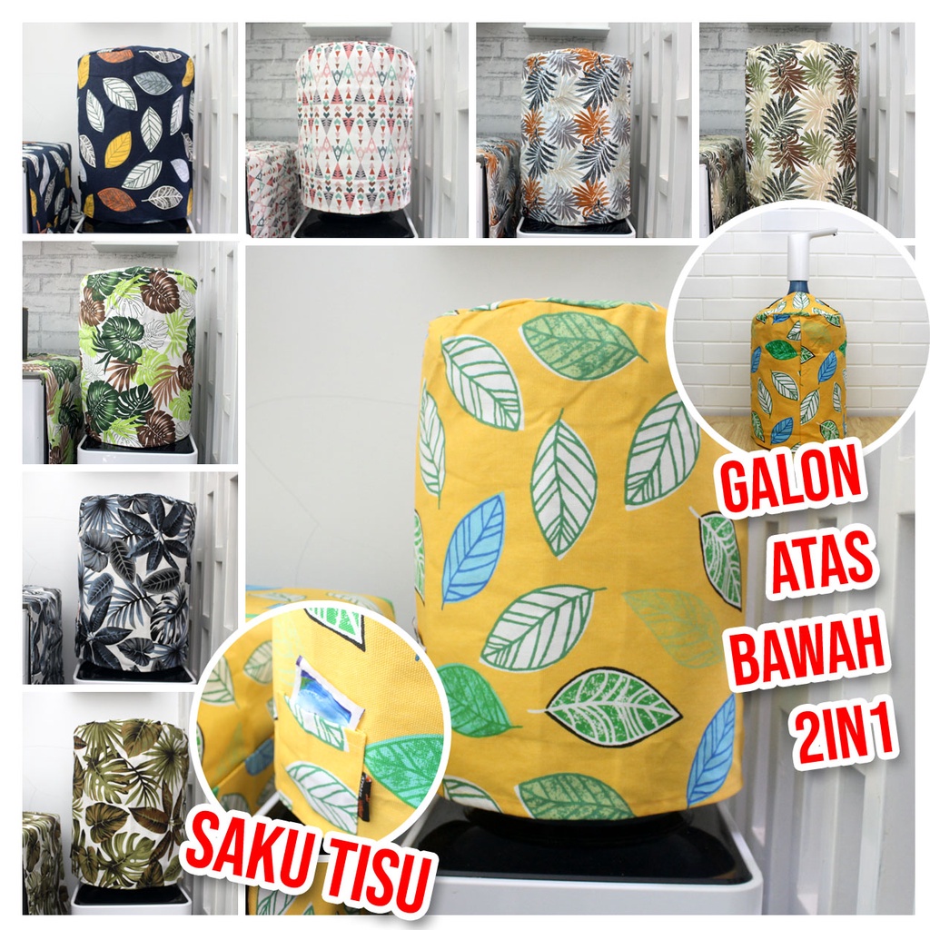 COVER GALON 2in1 MOTIF MINIMALIS UNTUK GALON ATAS BAWAH 2