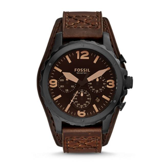 Fossil Nate Dark Brown Leather - JR1511