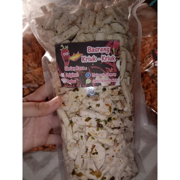 

Basreng kemasan ½kg (ORI ATAU PEDAS)