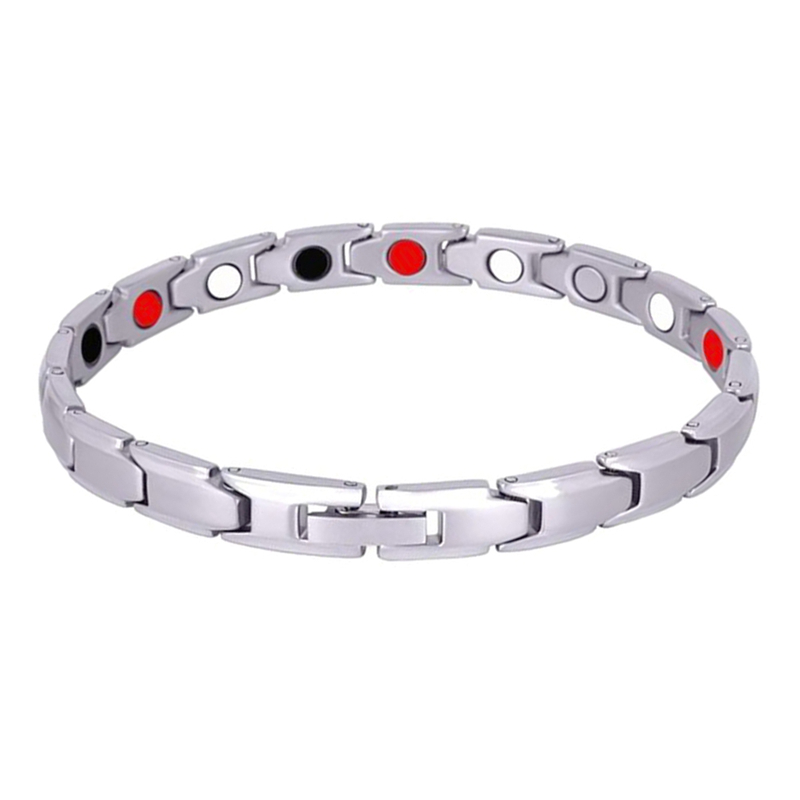 Gelang Terapi Magnetik Warna Emas / Silver / Hitam / Silver untuk Arthritis / Carpal Tunnel