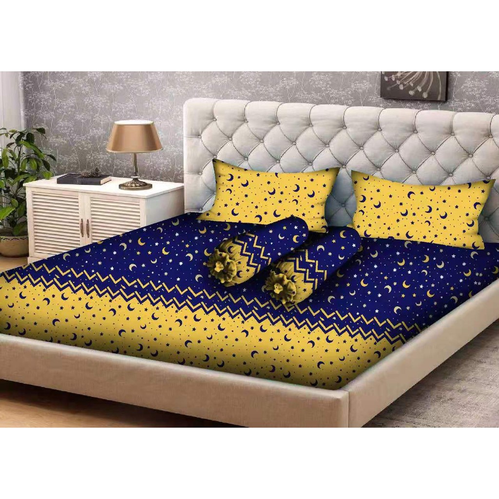 Jual Sprei 180x200 Double Bed Bulan Bintang Sudut Karet Indonesia ...