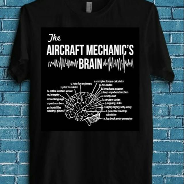 T-SHIRT / KAOS AIRCRAFT MECHANIC AVIATION