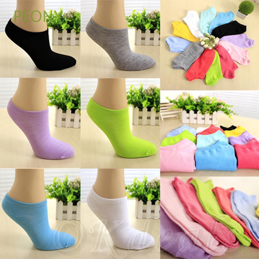  Kaos  Kaki  Ankle Low Cut Bahan Katun Warna Permen untuk  