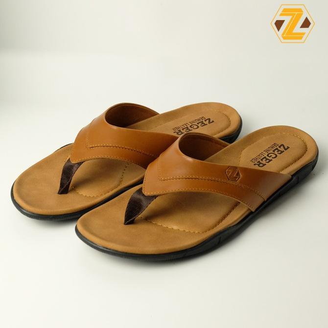 Sandal Kulit Pria Zeger bisa COD - Zeger Bolton 02 HEMAT