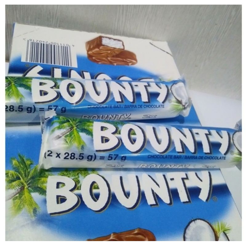

Coklat Bounty isi 2 Pcs 57 Gram Bounty Chocolate Bar Coconut Cokelat Susu Karamel Kelapa Asli Saudi