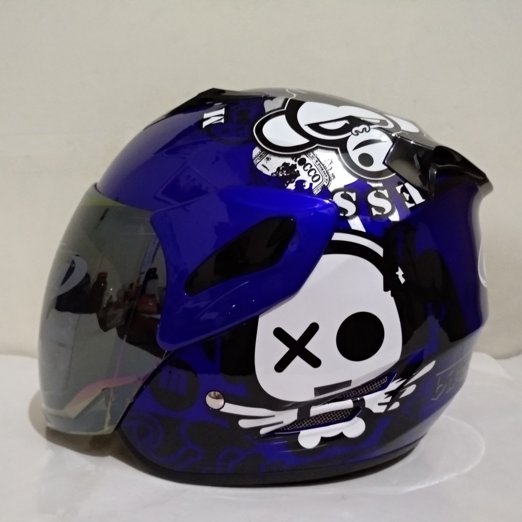 HELM GM  FIGHTER  SPEAK UP   ROYAL BLUE  METALIC