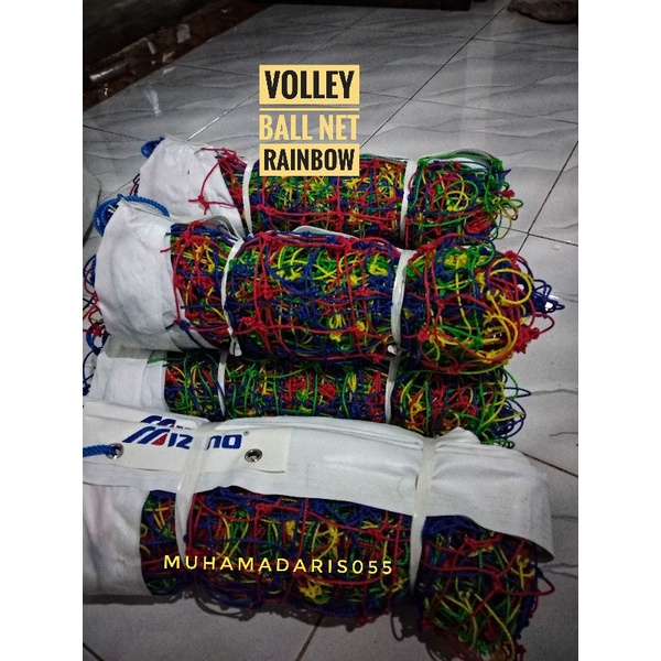 Jaring net volley/net volley ball/volley ball net mizuno ORIGINAL Super (RAINBOW)