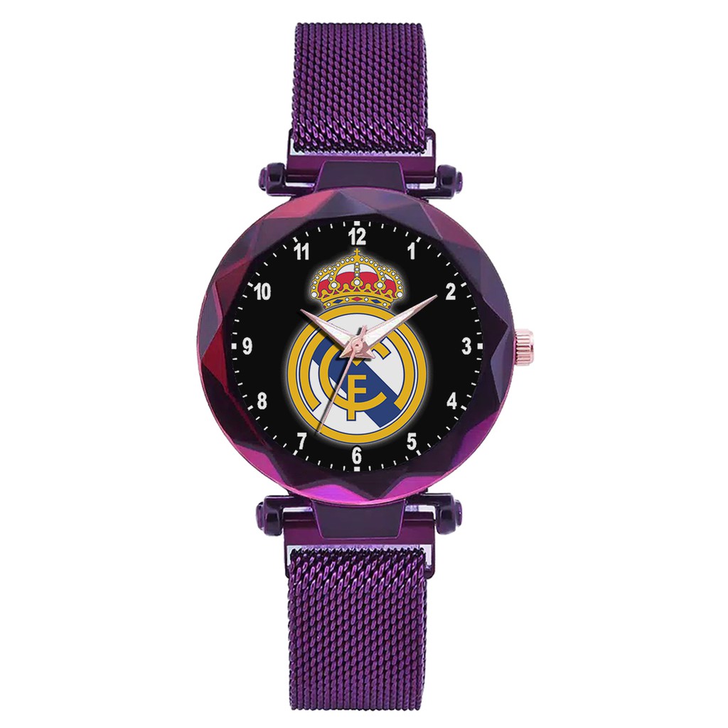 Jam Tangan Wanita Custom - REAL MADRID 2 Free Box &amp; Batre Cadangan