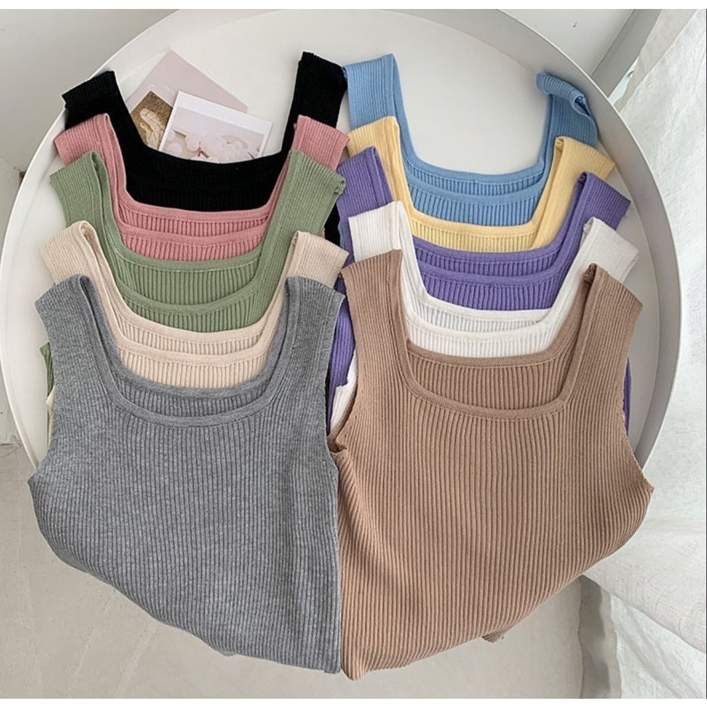 (COD) OH Fashion Keyshia Tanktop Knit Import Crop #28019 🟠