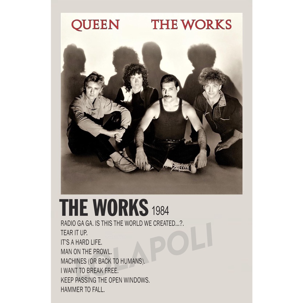 Poster Cover Album The Works - Queen