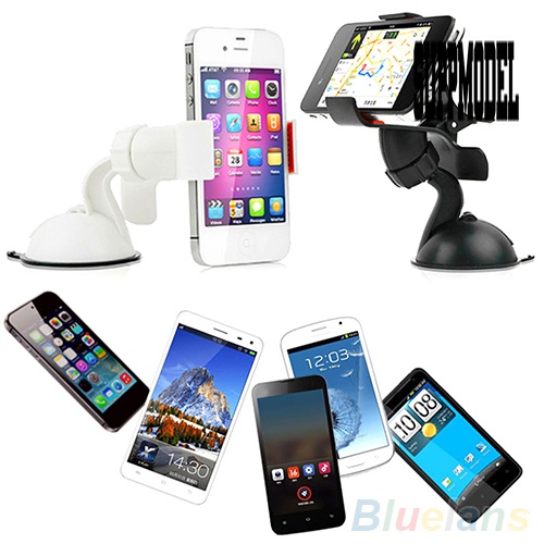 Bracket Stand Holder Handphone / GPS Universal Rotasi 360 Derajat Untuk Kaca Depan Mobil