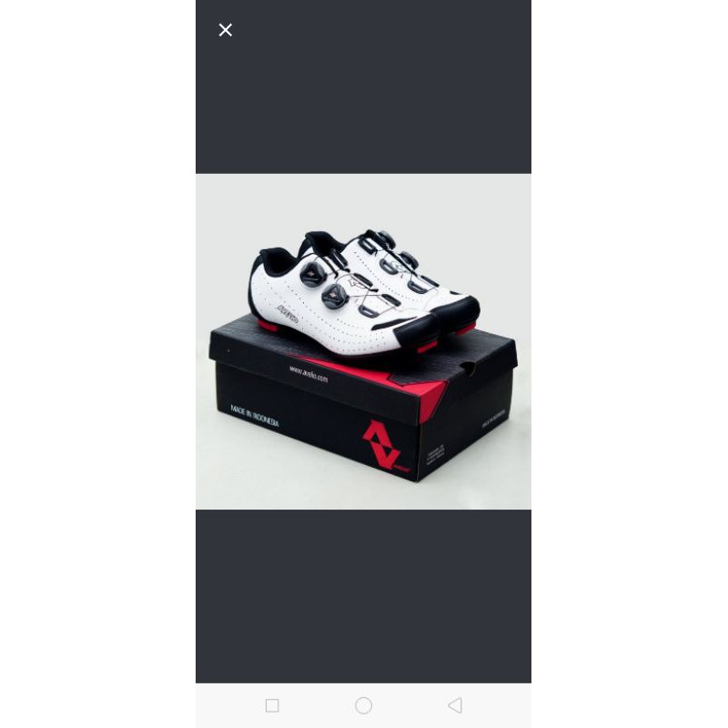 SEPATU SEPEDA ROAD BIKE AVELIO - SEPATU SEPEDA ROAD BIKE WHITE - 41