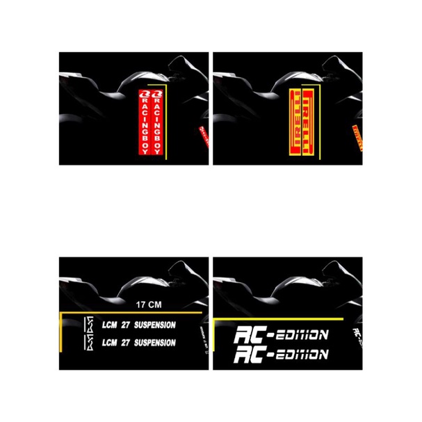 Jual sticker shock depan stiker bottom shock rcb pirelli lcm rc edition