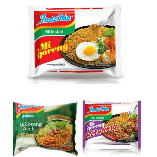 

Indomie goreng dengan rasa bervariasi