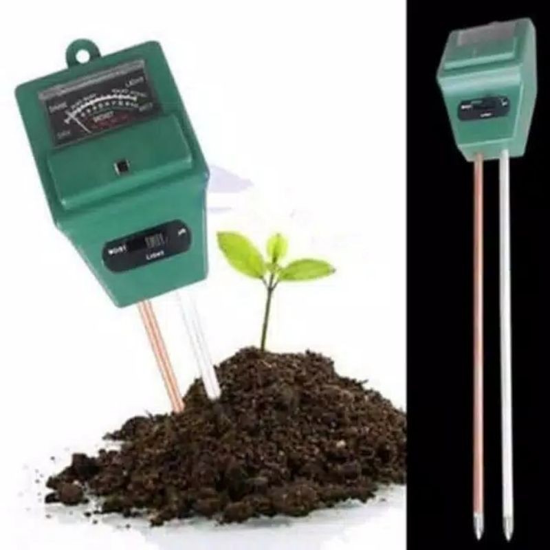 3 In 1 Soil Tester Meter Tanah PH Water Moisture Light Keasaman/Alat Ukur Kelembaban Dan Ph Tanah