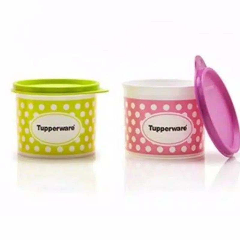 Polkadot Compact Canister Tupperware Satuan