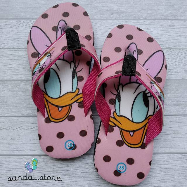 sandal custom nama anak/dewasa karakter donal bebek gratis custom suka suka