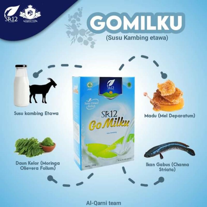 

GOMILKU SR12 Susu Kambing Etawa Kualitas Premium Susu Bubuk BPOM 200 gram