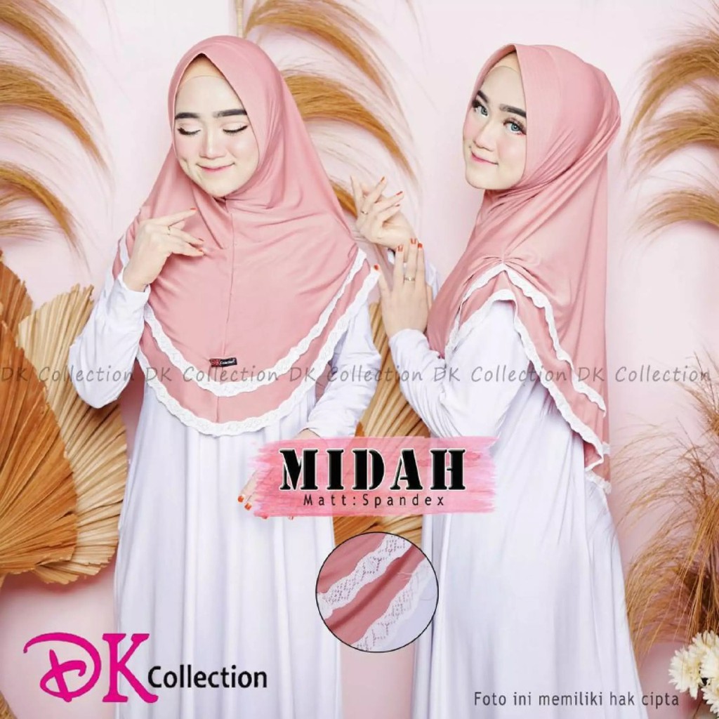 HIJAB MIDAH RENDA 2 MATT JERSEY PROMO ORI DK