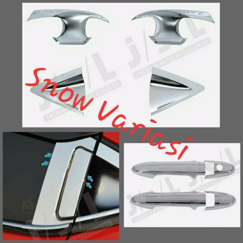 Paket Outer Handle Depan Belakang Cover Honda Hrv Chrome