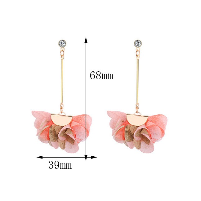 LRC Anting Tusuk Fashion Flower Shape Decorated Y593XX