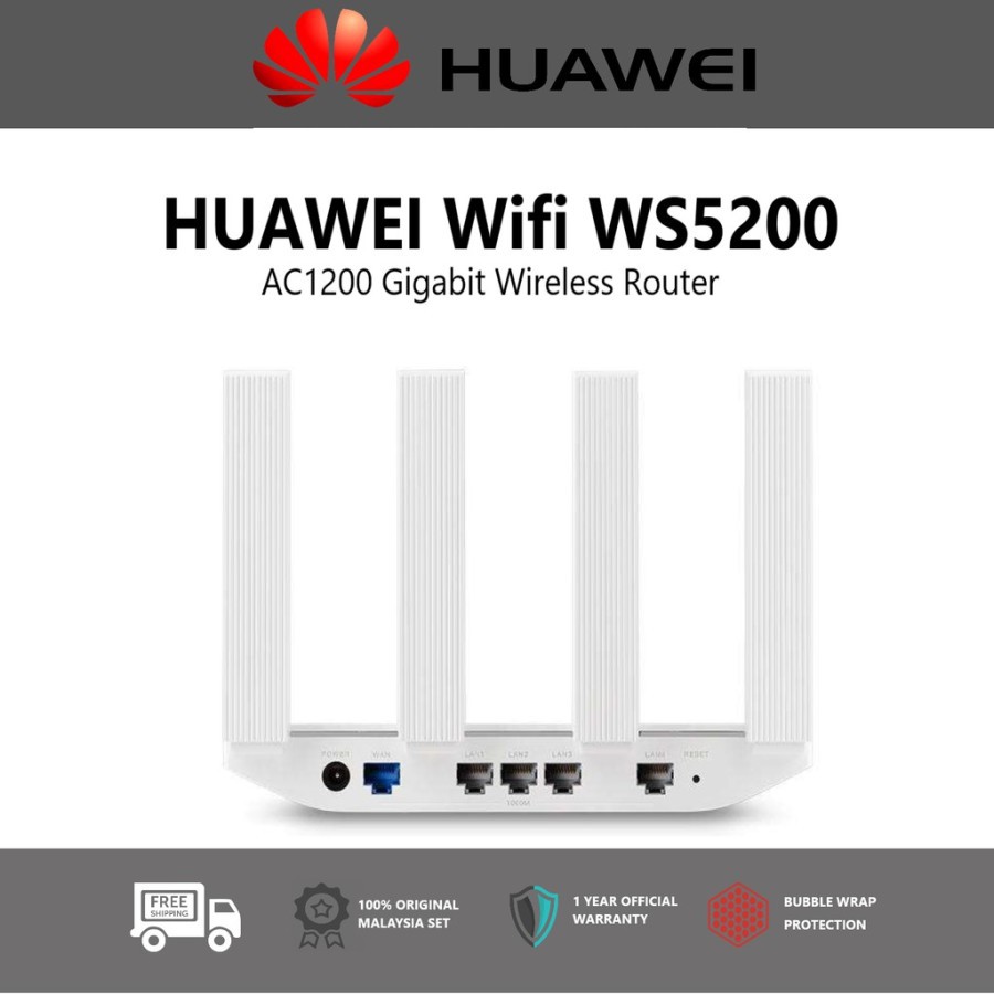 Modem Wifi Router Huawei WS5200 Gigabit DualCore DualBand 2.4GHz 5GHz