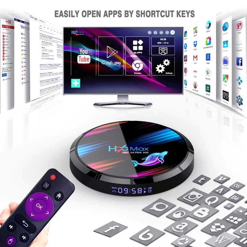 H96 MAX X3 - Android OS Smart TV Box 8K UHD - RAM 4GB ROM 128GB