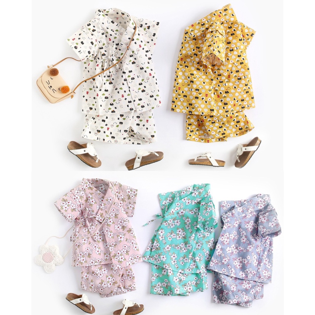 0-1 thn || SETELAN KIMONO ATASAN + CELANA (1 set) ANAK CASUAL BAJU TIDUR PIYAMA ZD  M catalog
